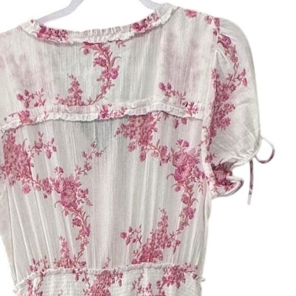 LOVESHACKFANCY Vessara Dress in Passion Pink size large - Picture 8 of 12